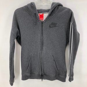 Nike dark grey zip up hooded jacket